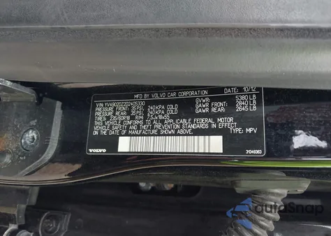 2013 Volvo Xc60 T6 z USA, uszkodzony, nr VIN YV4902DZ2D2405330